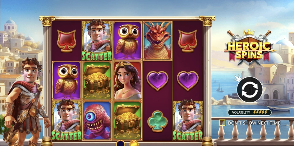 Jogar Heroic Spins na CNC Bet